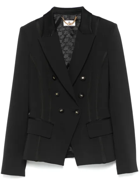 Elisabetta Franchi satin-detail crepe blazer