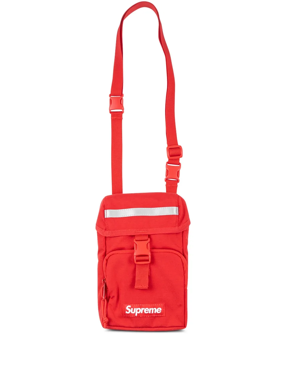 Supreme logo-patch camera bag Rood