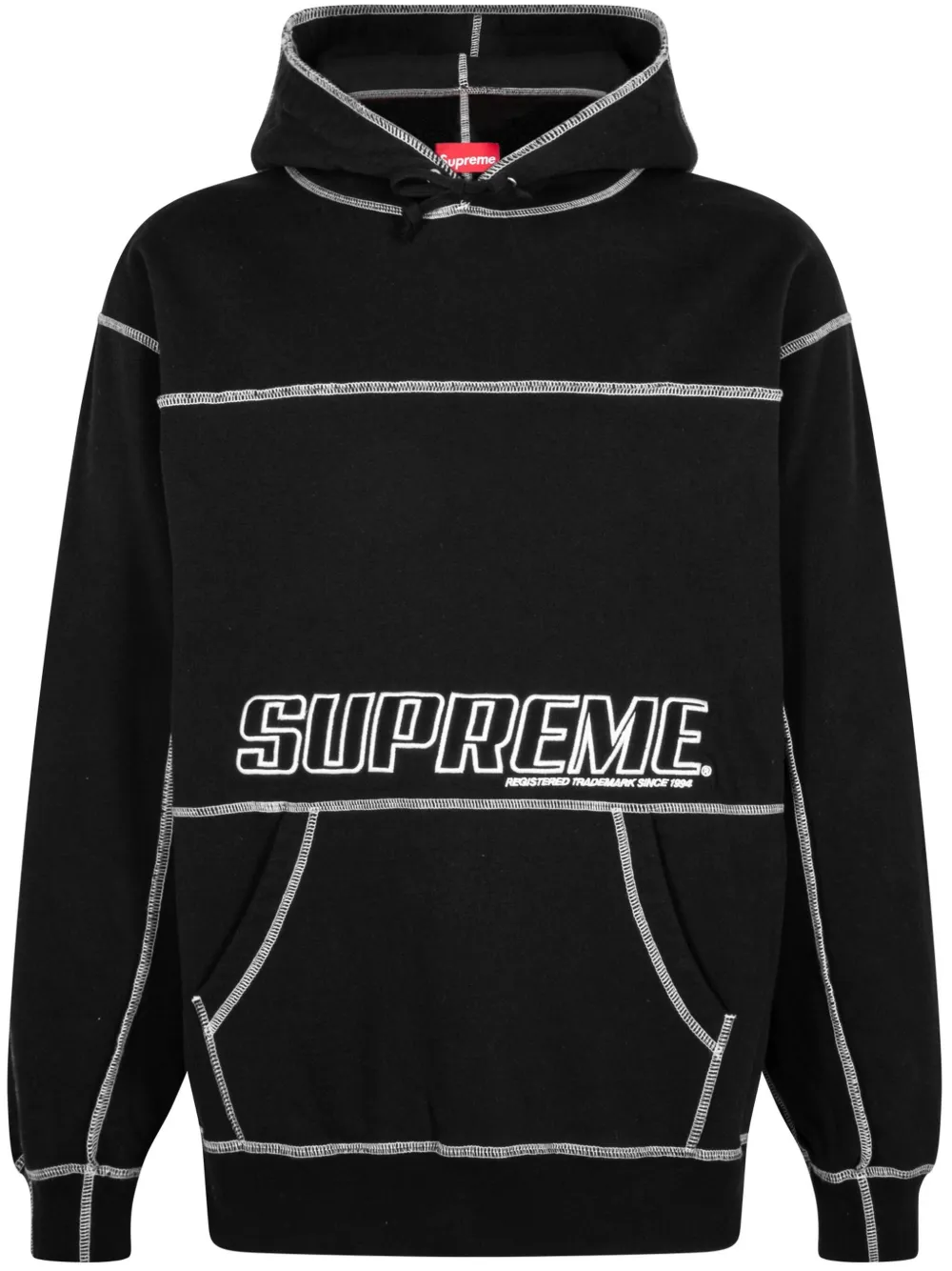 Supreme Coverstitch hoodie Zwart