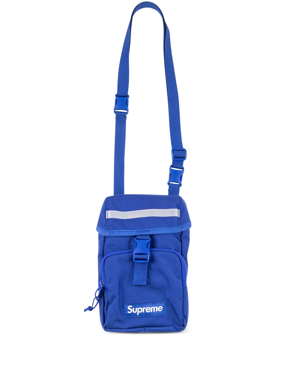 Supreme logo-patch camera bag Blauw