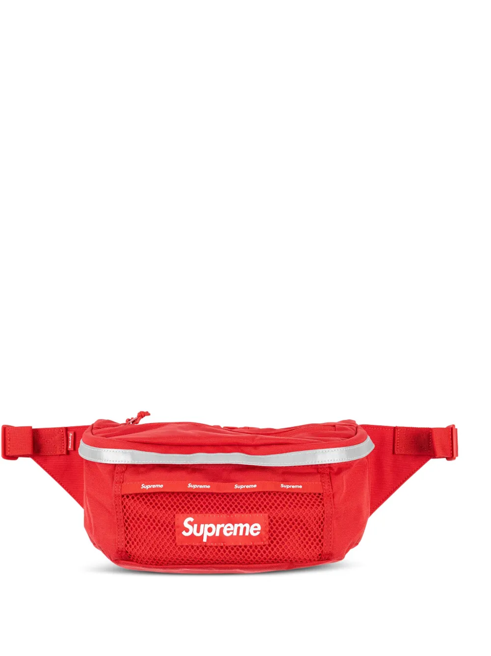 Supreme Logo-patch Belt Bag In Red