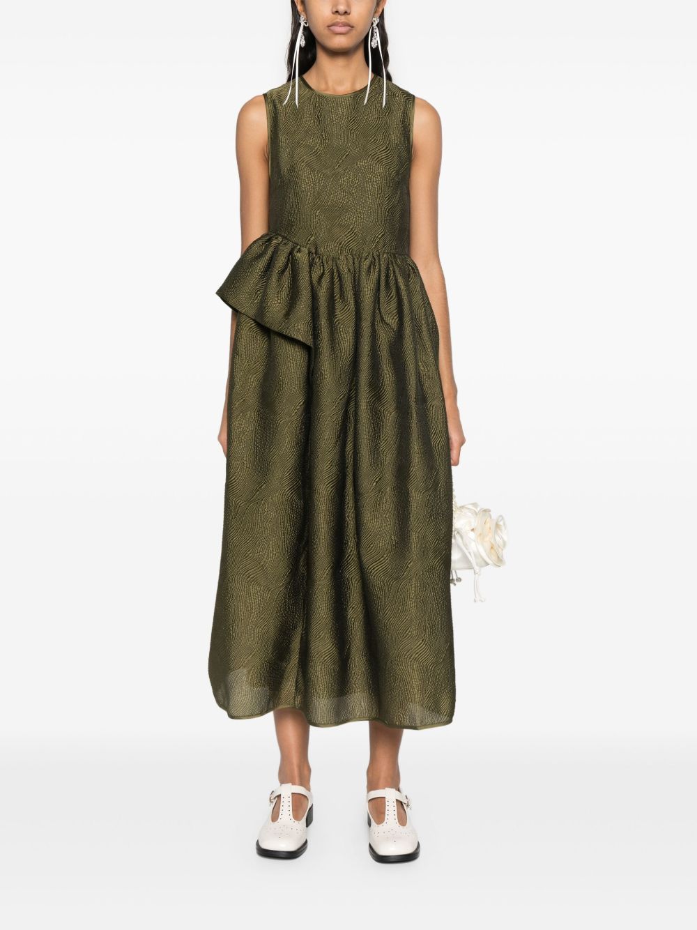 Cecilie Bahnsen Ditte midi-jurk - Groen