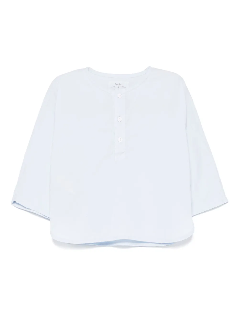 TEDDY & MINOU Camisa com gola redonda | Azul | Image 1
