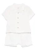 TEDDY & MINOU textured shirt and shorts set - White