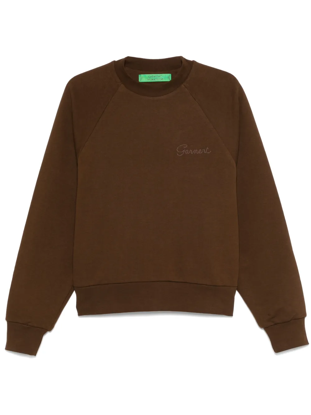 logo-embroidered double-layer sweatshirt