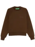 Garment workshop logo-embroidered double-layer sweatshirt - Brown