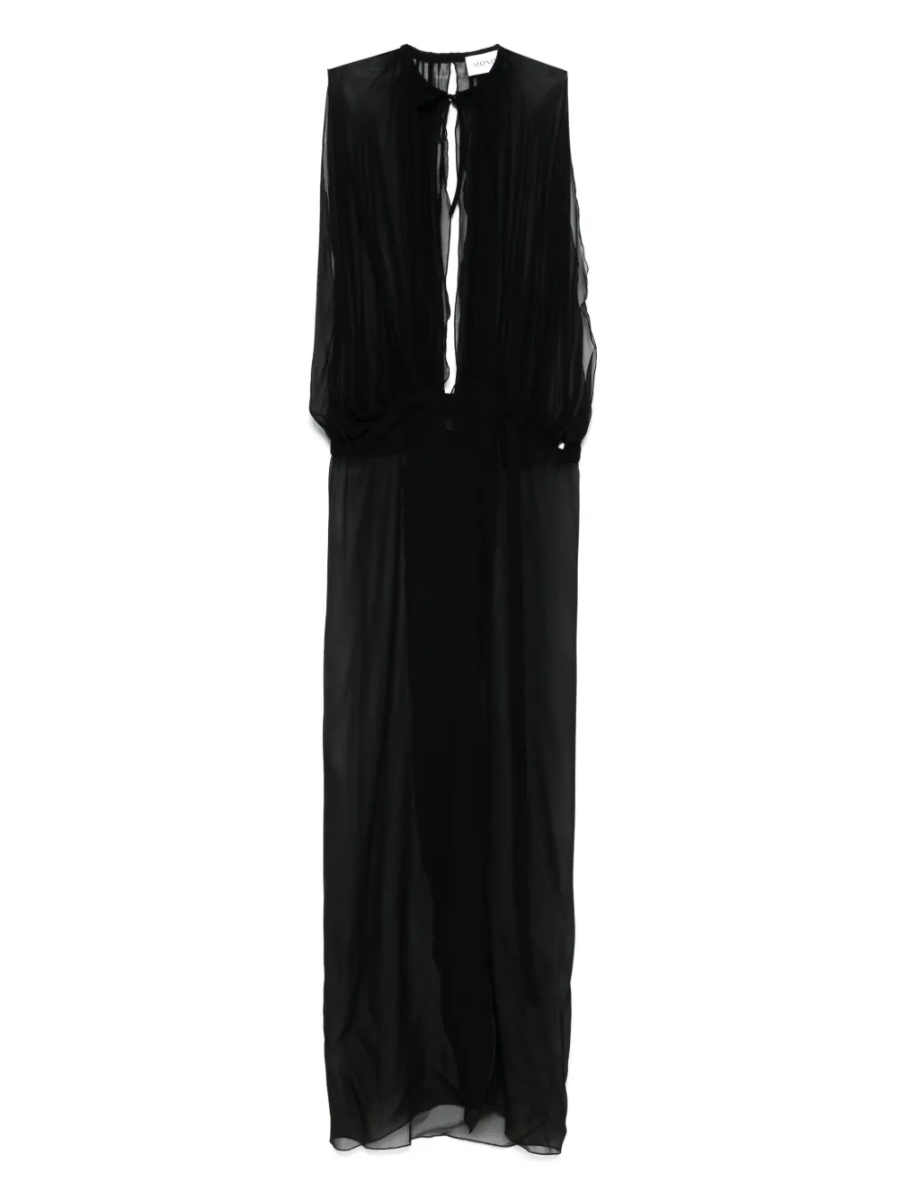 Monot Sleeveless Sheer Maxi Dress