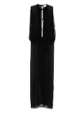 Mônot sleeveless sheer maxi dress - Black