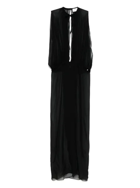 Mônot sleeveless sheer maxi dress