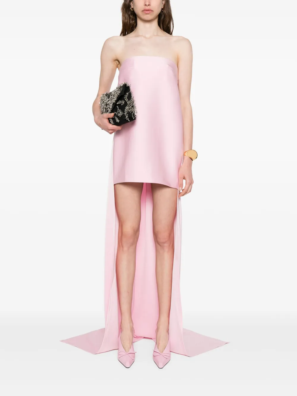 Mônot satin mini dress - Roze