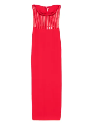Mônot Strapless Corset Dress | Red