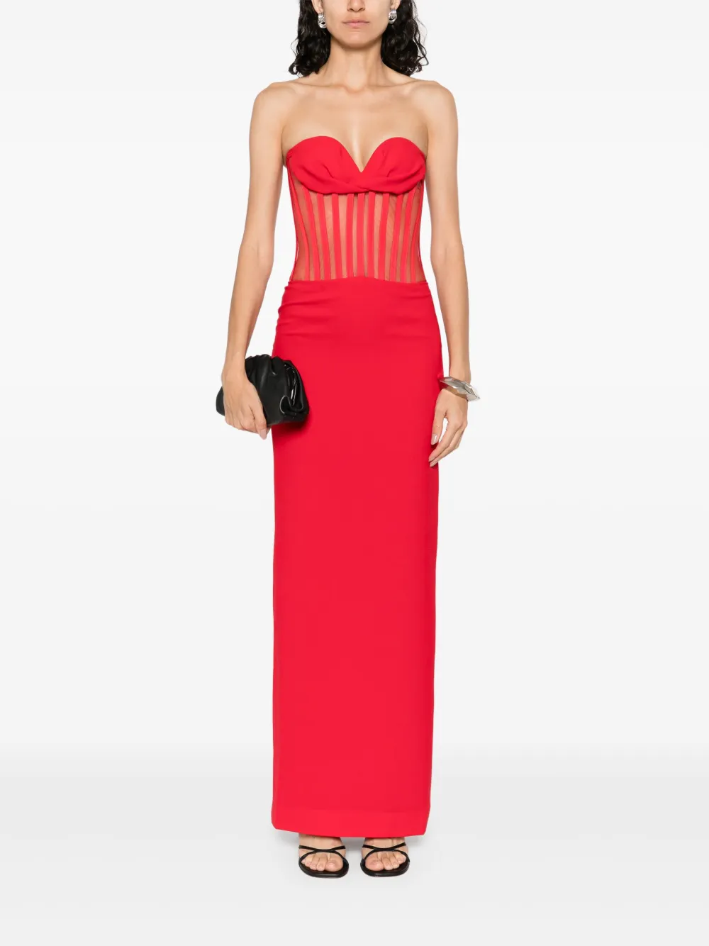 Mônot strapless corset dress - Rood