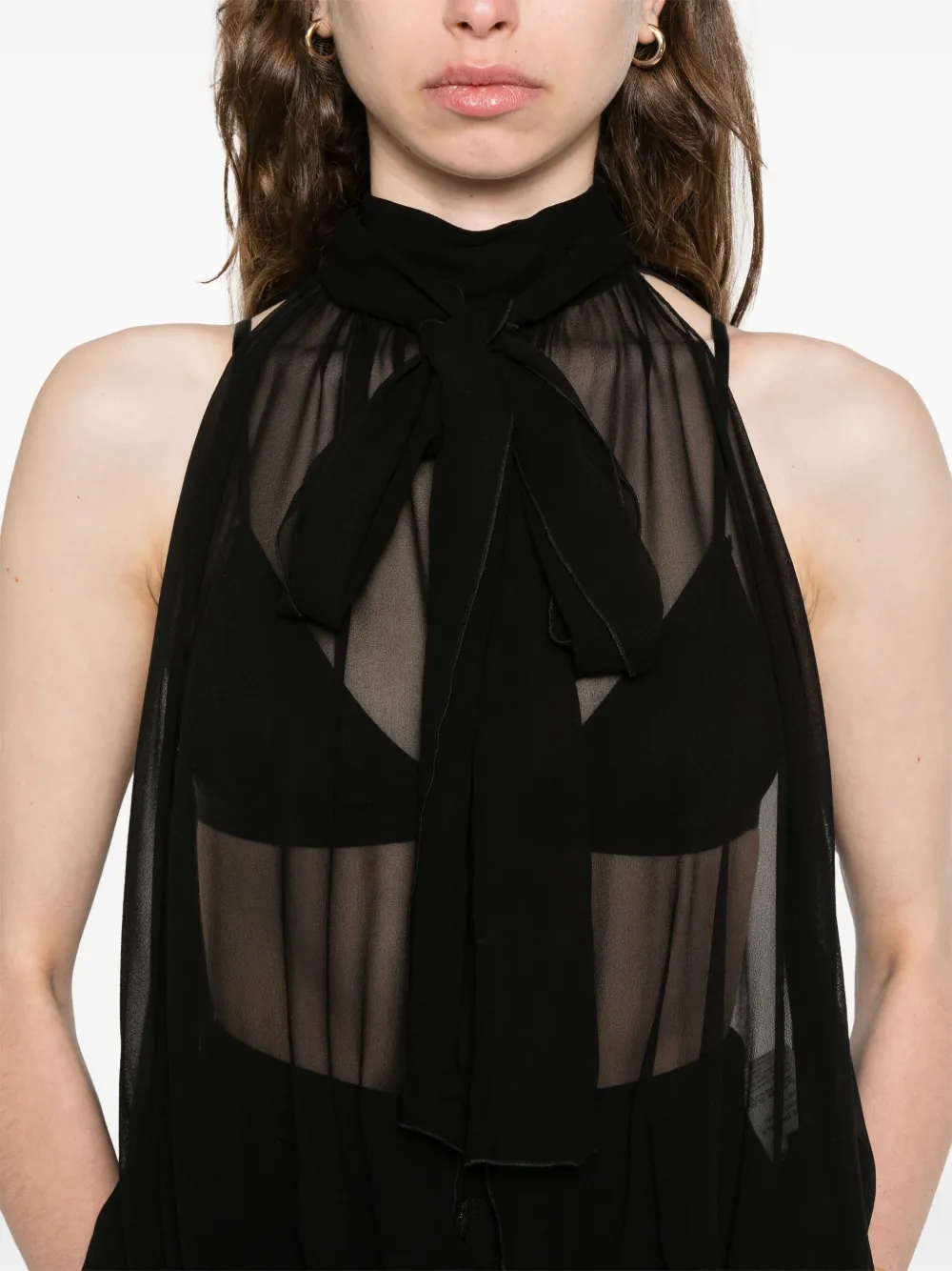 Shop Monot Sleeveless Sheer Top
