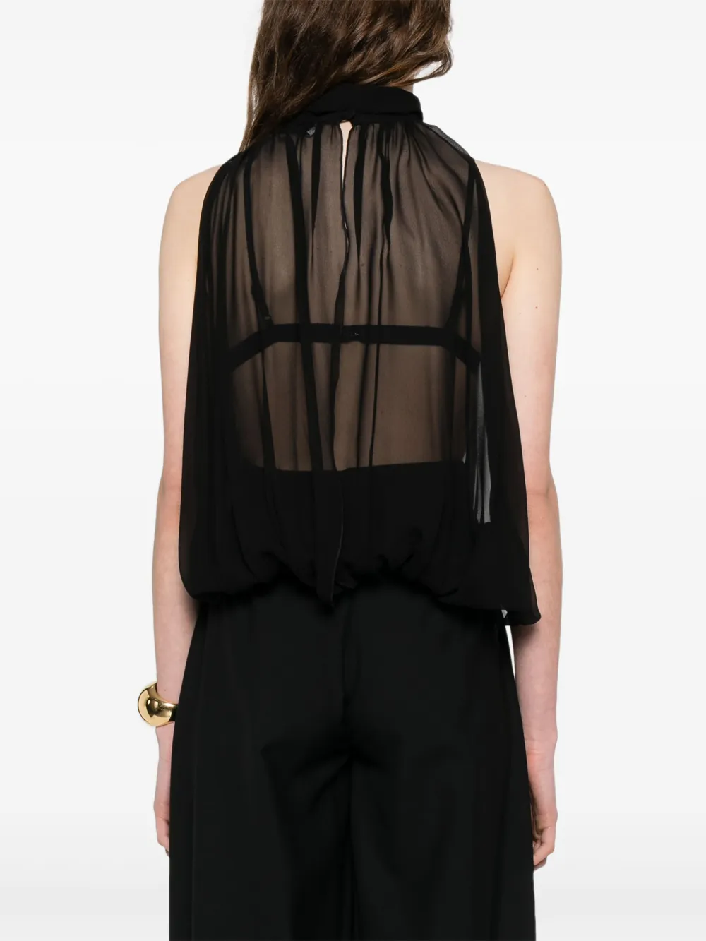 MONOT SLEEVELESS SHEER TOP 