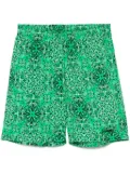 Garment workshop paisley-print bermuda shorts - Green