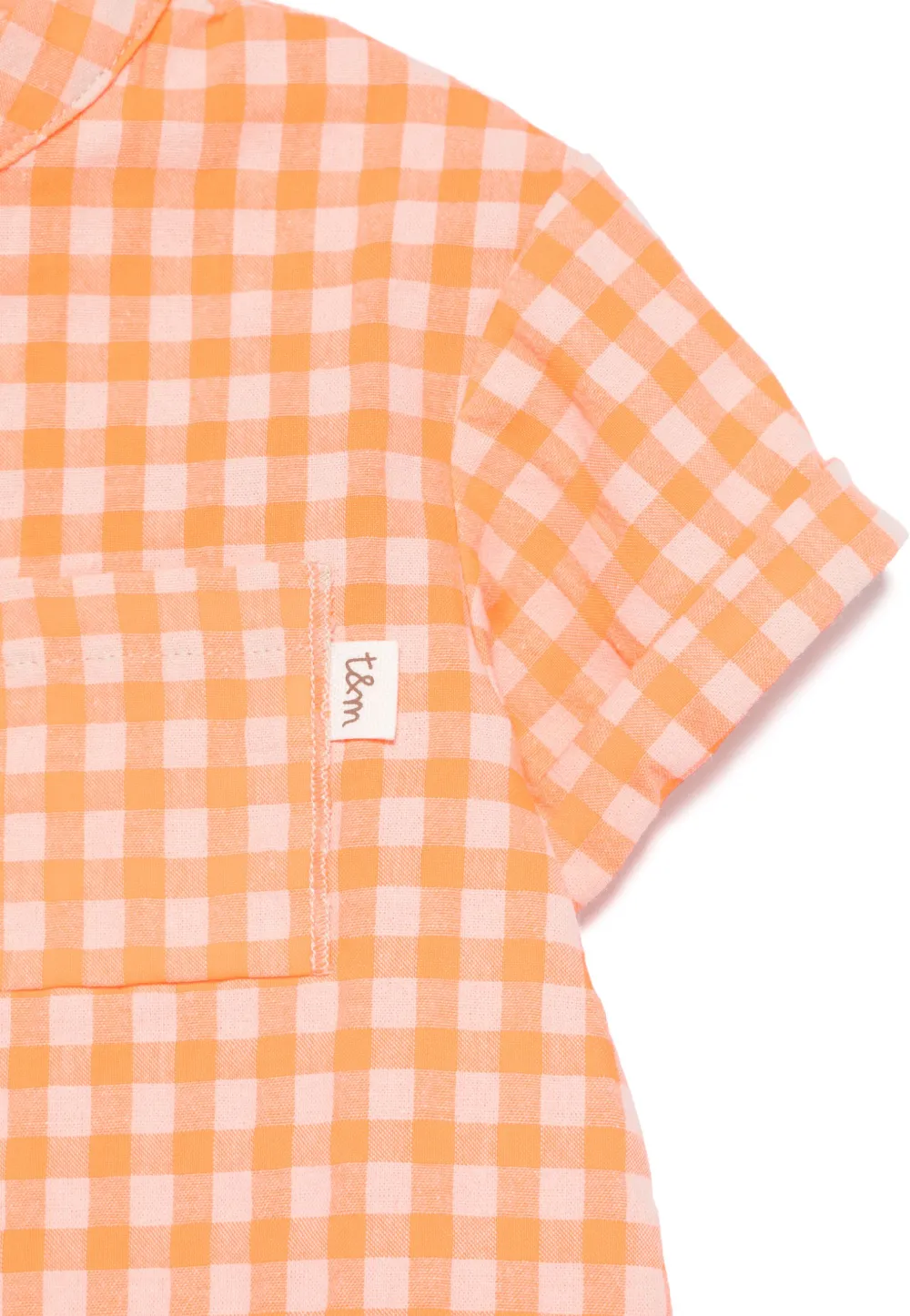 TEDDY & MINOU Romper met gingham ruit Oranje