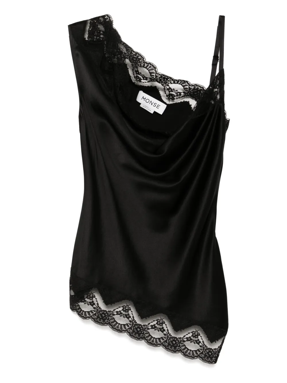 Monse top con ribete de encaje | negro | Image 1
