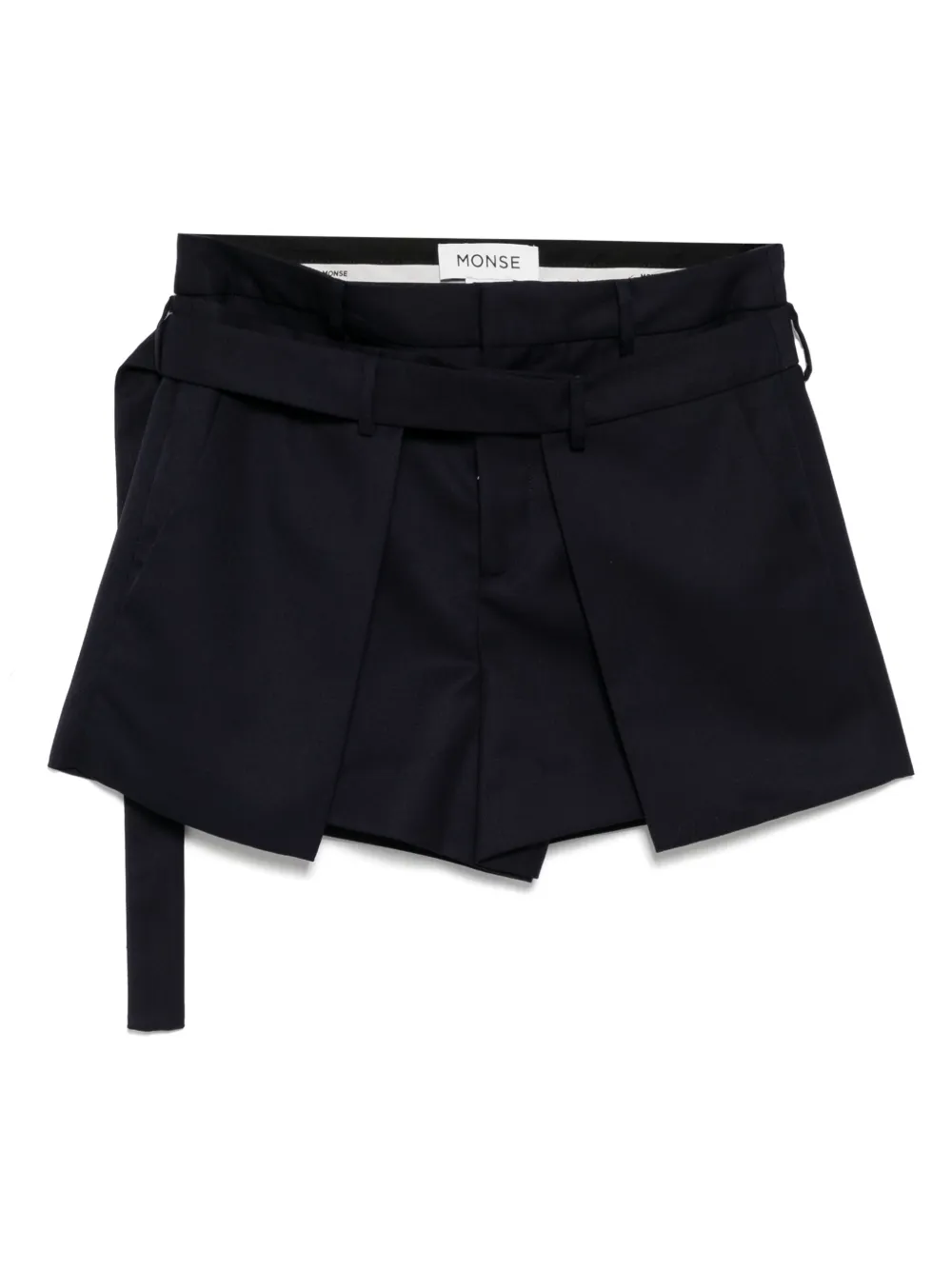 Monse deconstructed wrap tailored shorts | Blue | Image 1