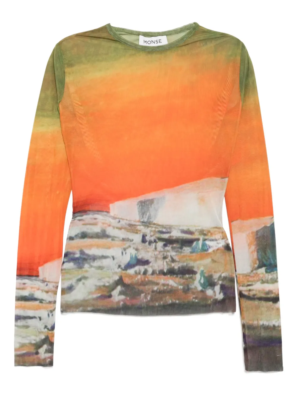 Monse top con estampado gráfico | naranja | Image 1