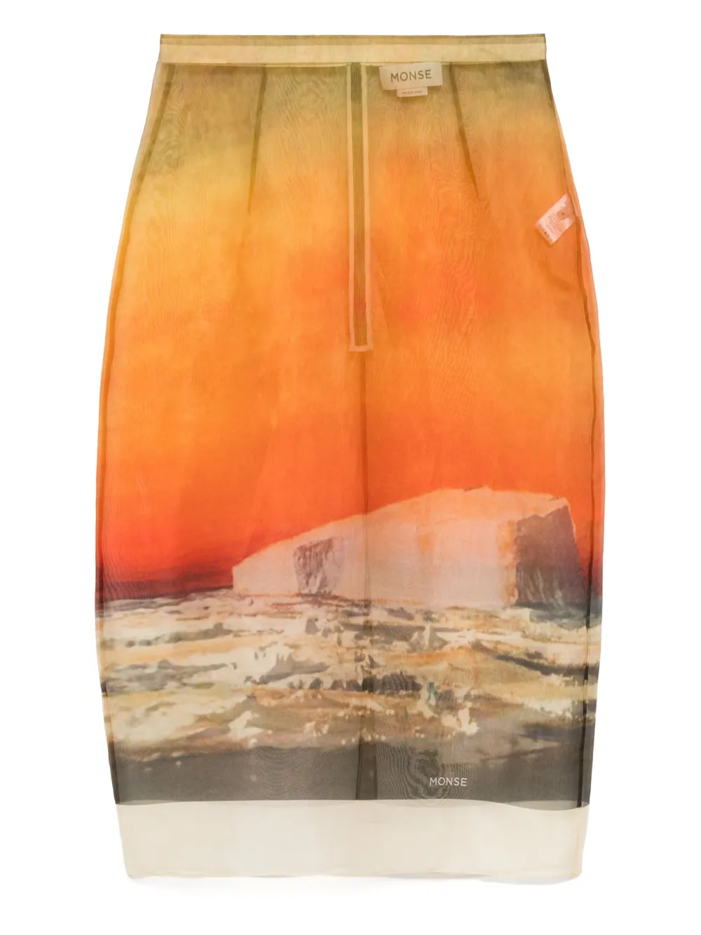 Monse falda lápiz estampada | naranja | Image 1