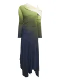 Monse off-shoulder ombré jersey dress - Green