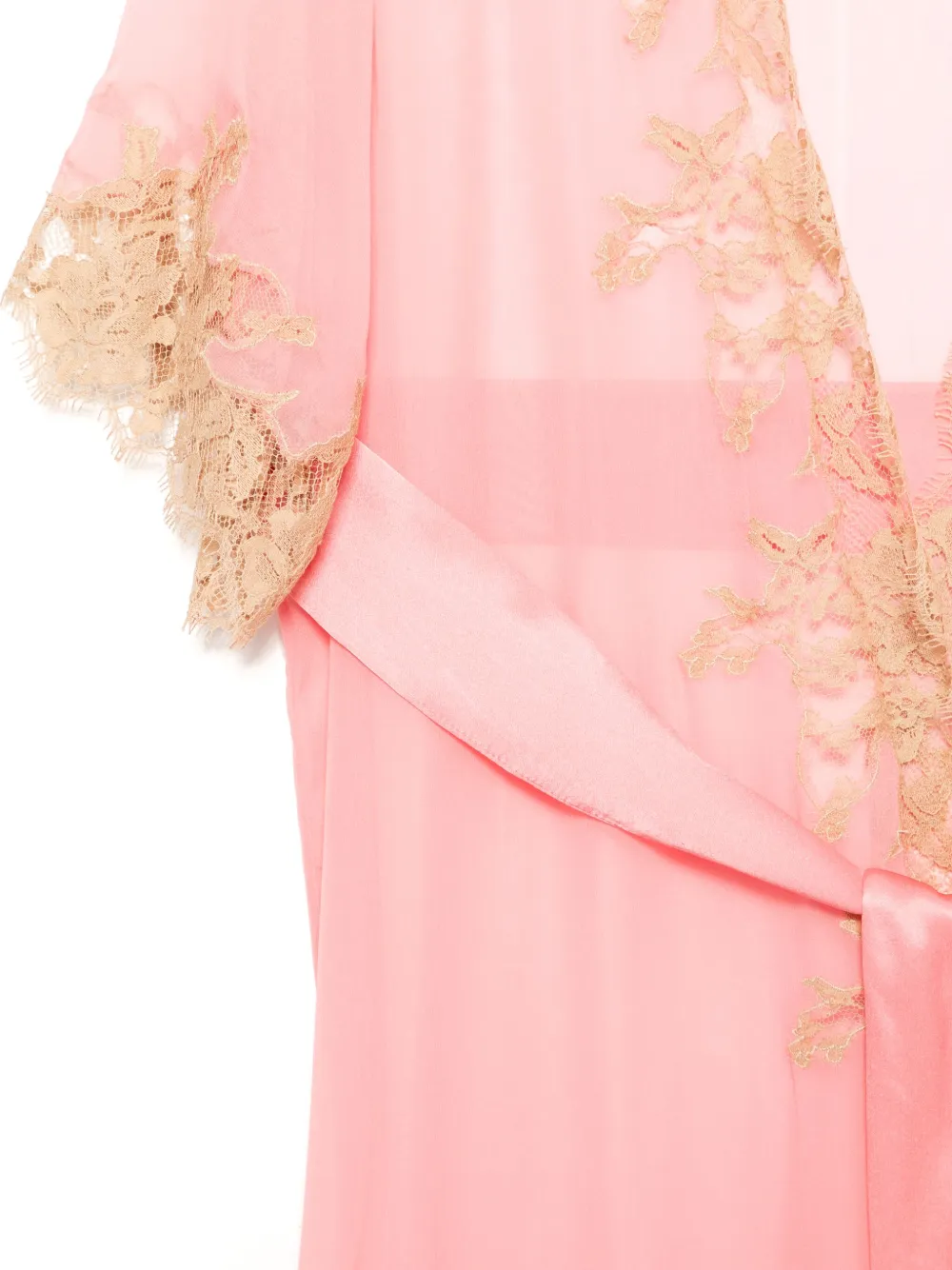 Shop Kiki De Montparnasse Long Orchid Robe In Pink