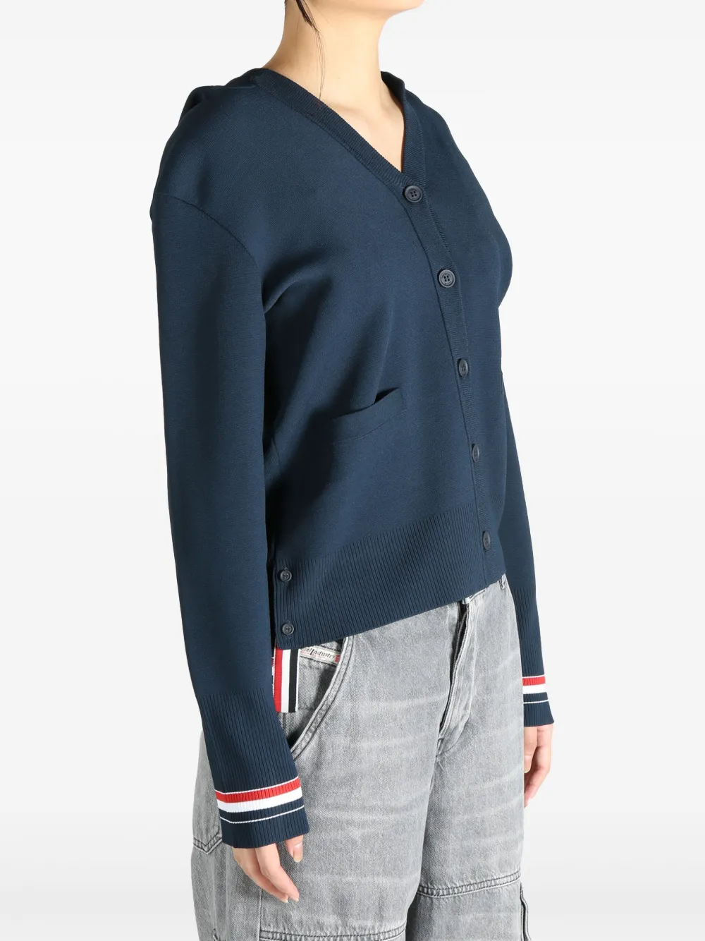 Thom Browne knitted cardigan Blauw