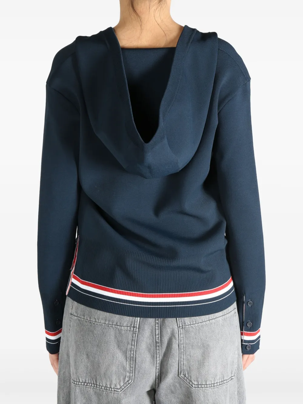 Thom Browne knitted cardigan Blauw