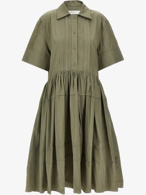 Jil Sander robe-chemise à design plissé