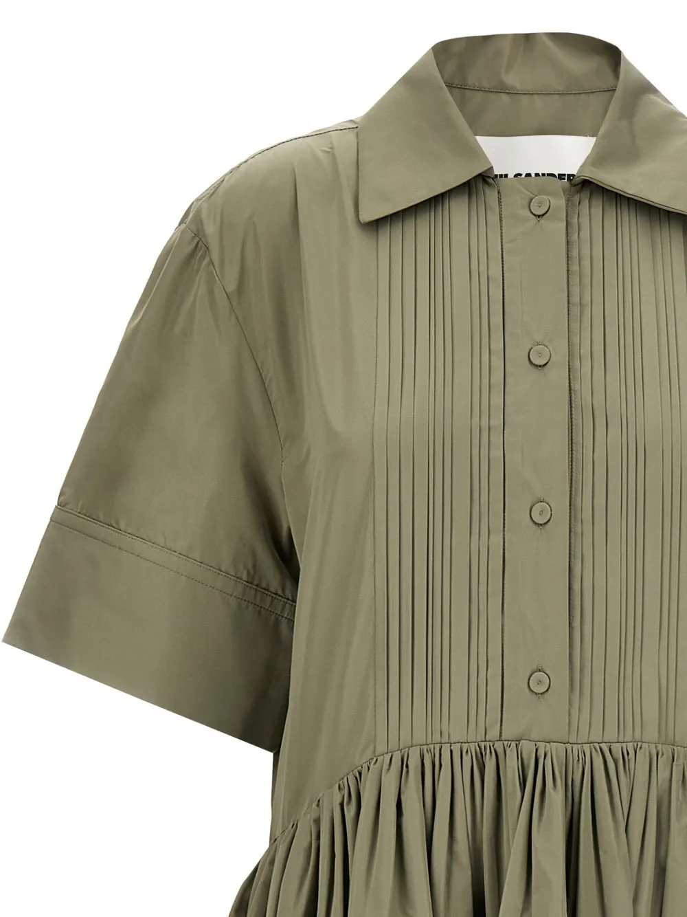 Jil Sander Geplooide blousejurk Groen