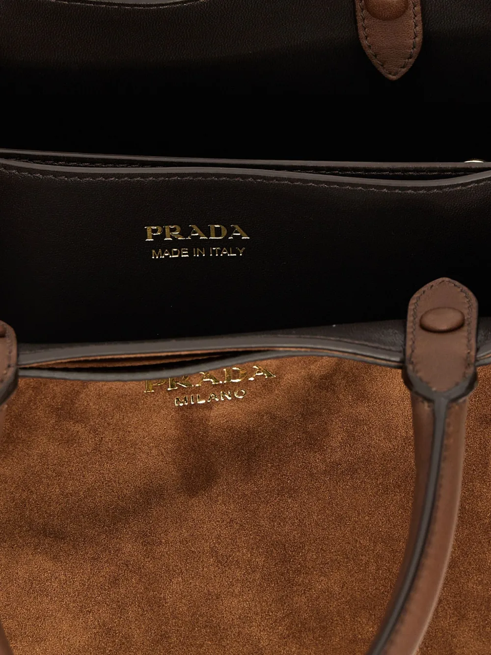 Prada Shopper met gesp Bruin