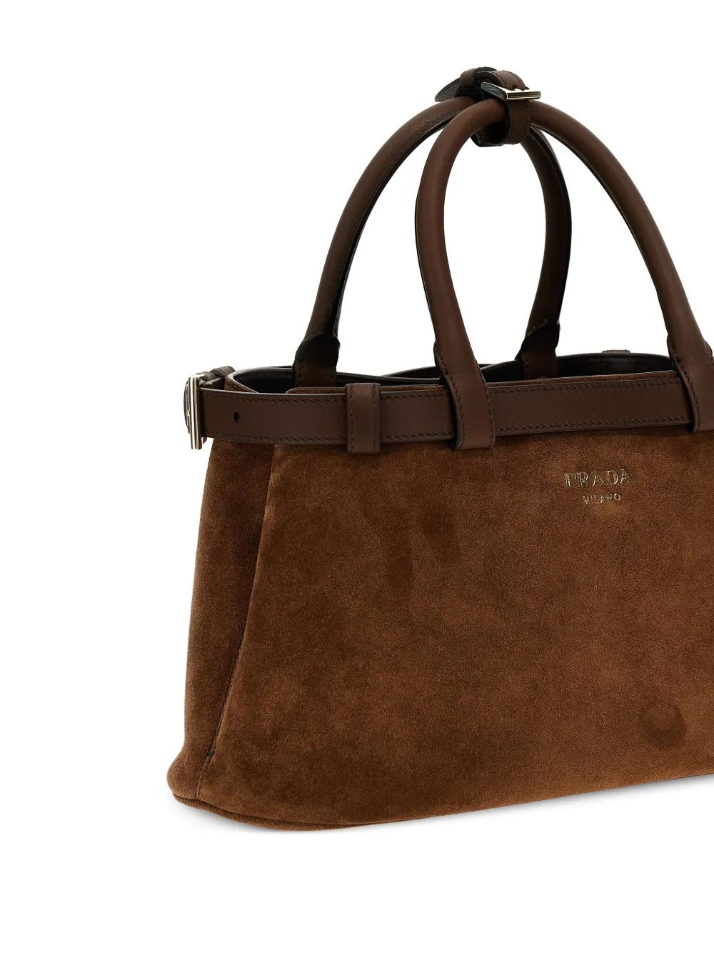 Prada Shopper met gesp Bruin