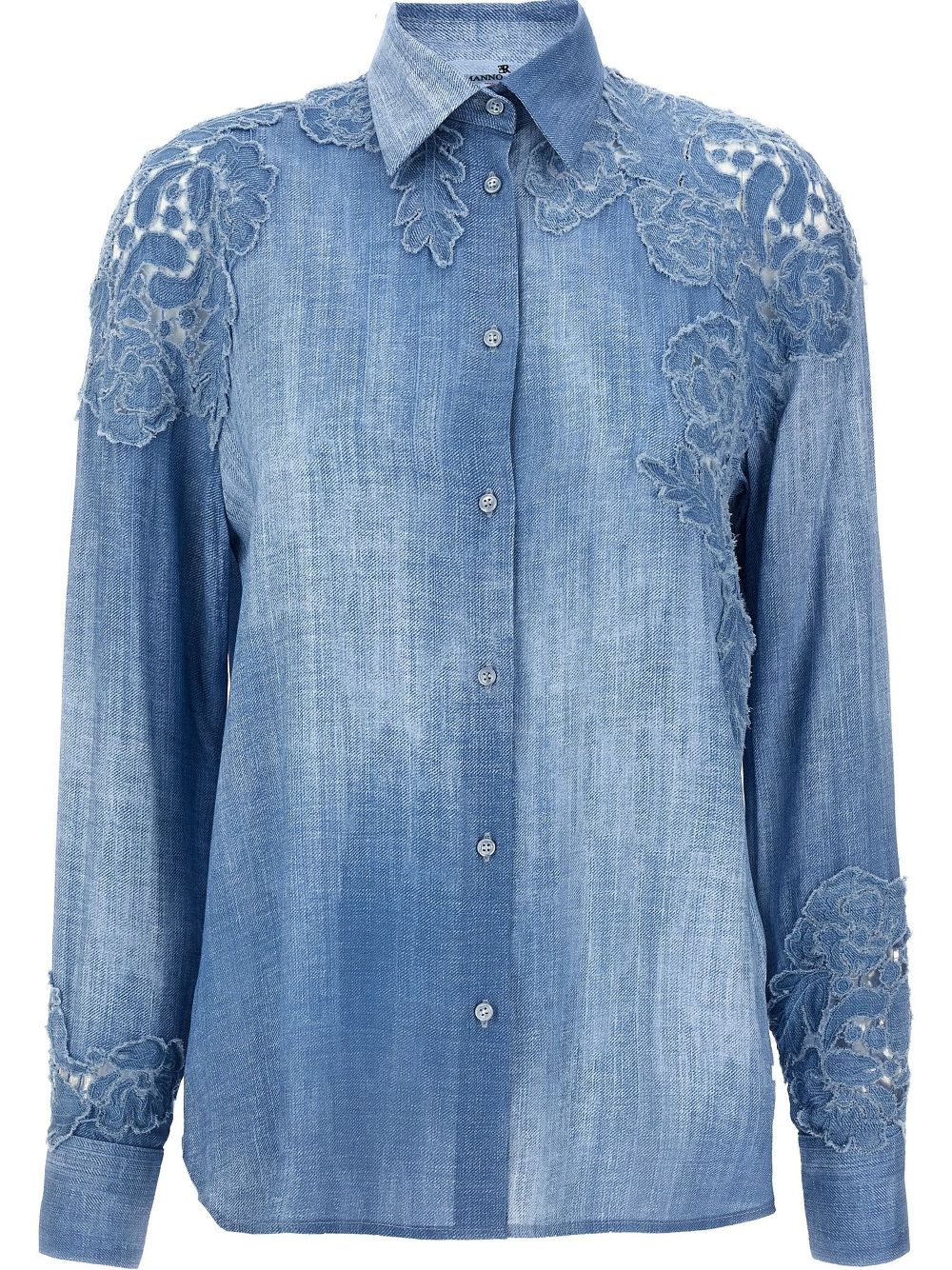 Ermanno Scervino Blouse verfraaid met macramé Blauw