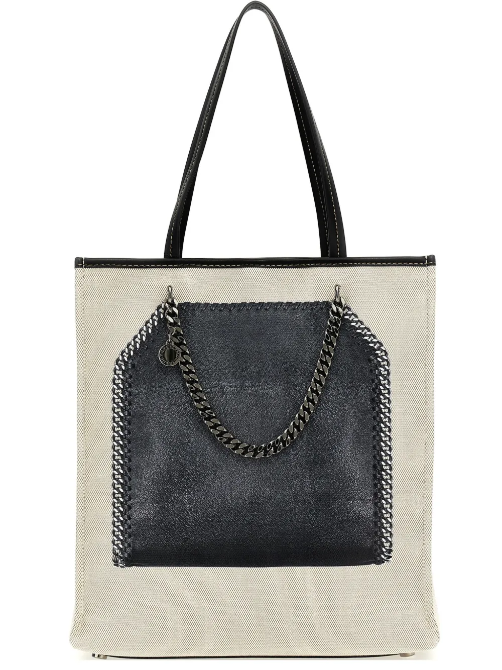 Stella Mccartney Trompe L'oeil Print On Tote Bag In Neutrals
