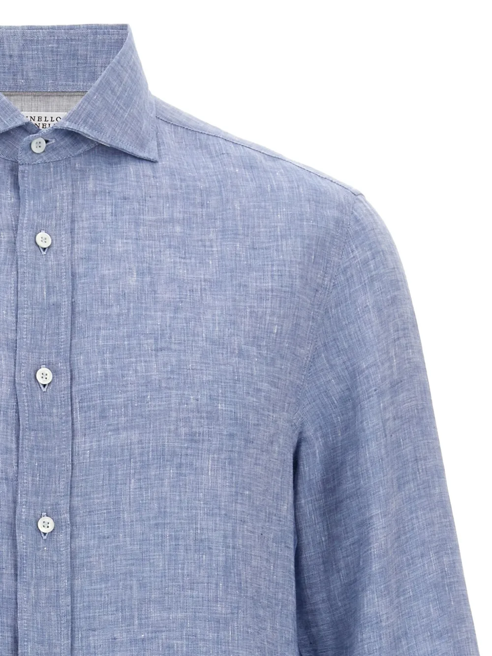 Brunello Cucinelli Linnen overhemd Blauw