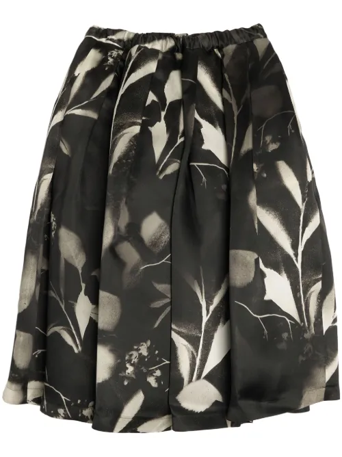 Jupe mi-longue en soie imprimée - Comme Des Garçons Comme Des Garçons - Modalova