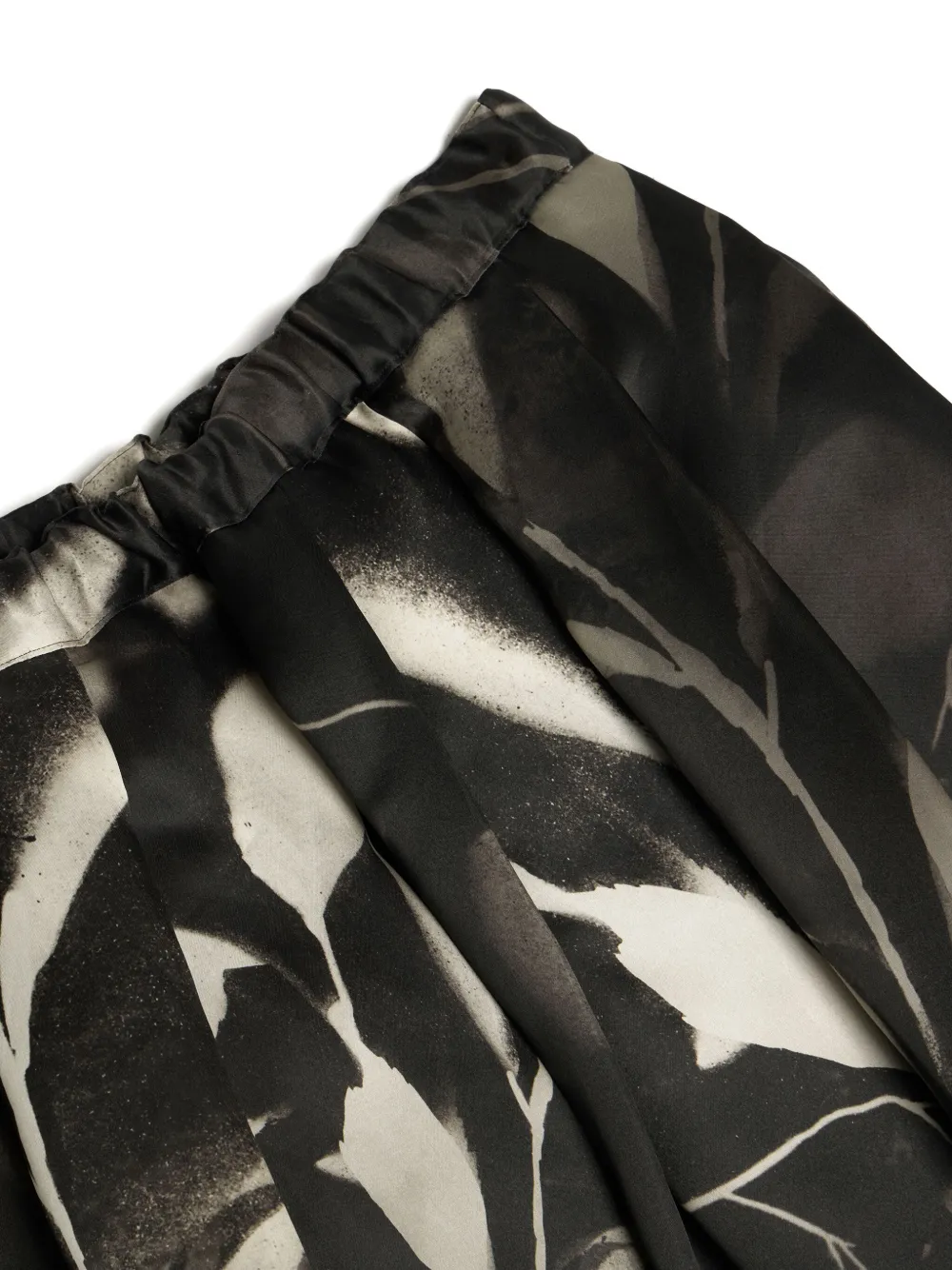 COMME DES GARÇONS PRINTED SILK MIDI SKIRT 