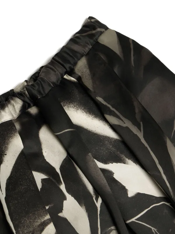 Comme Des Garçons Comme Des Garçons Printed Silk Midi Skirt