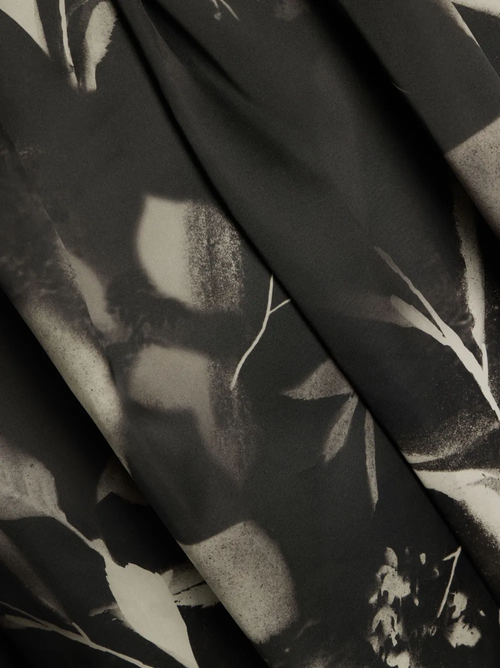 COMME DES GARÇONS PRINTED SILK MIDI SKIRT 