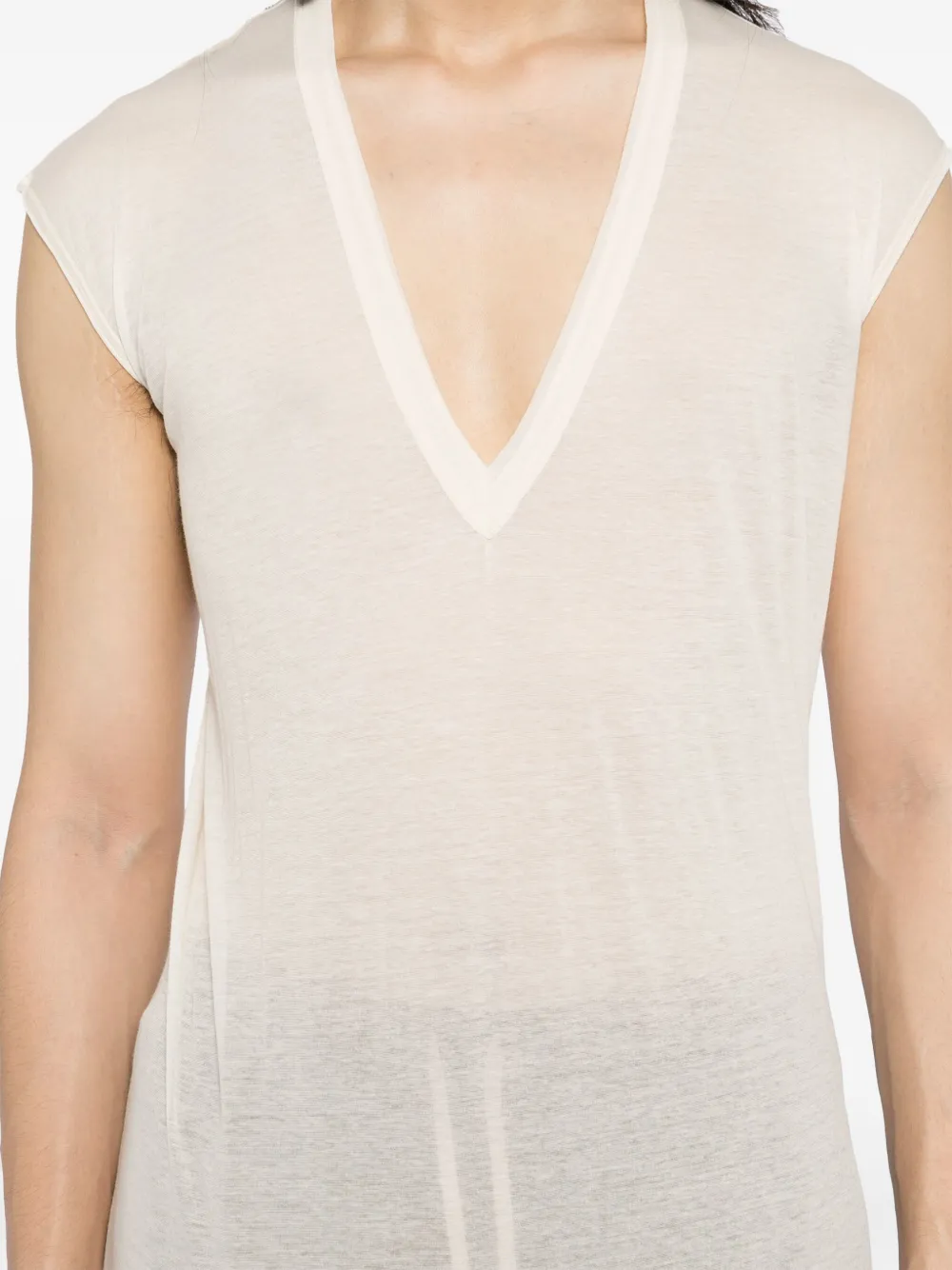 Rick Owens Hemd met V-hals Beige