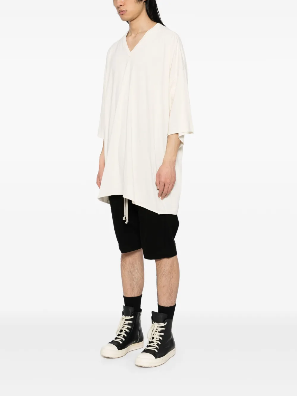 Rick Owens T-shirt met V-hals Beige