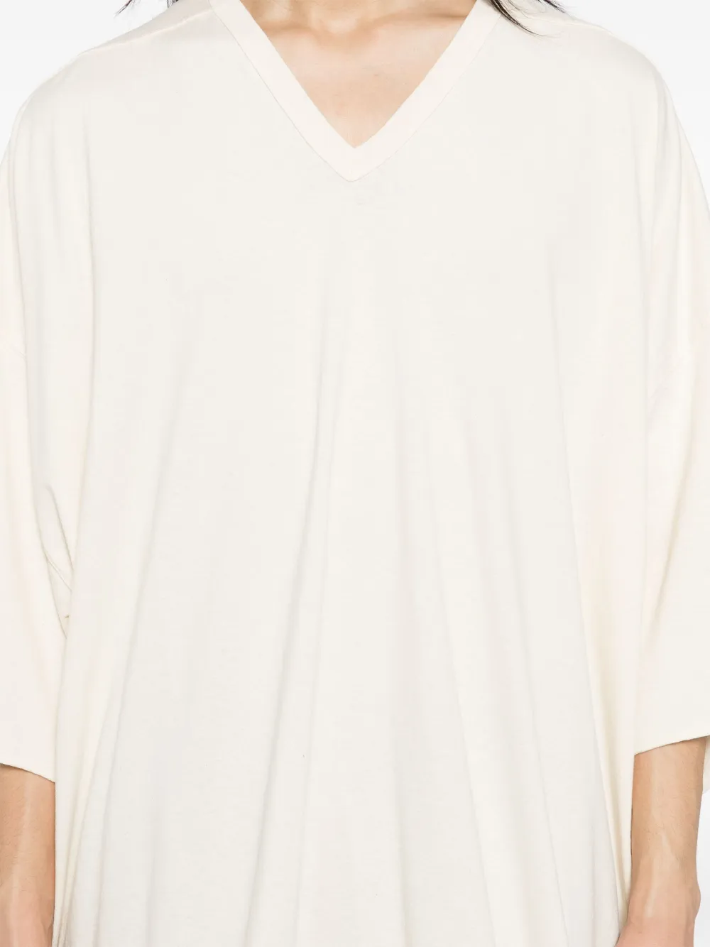 Rick Owens T-shirt met V-hals Beige