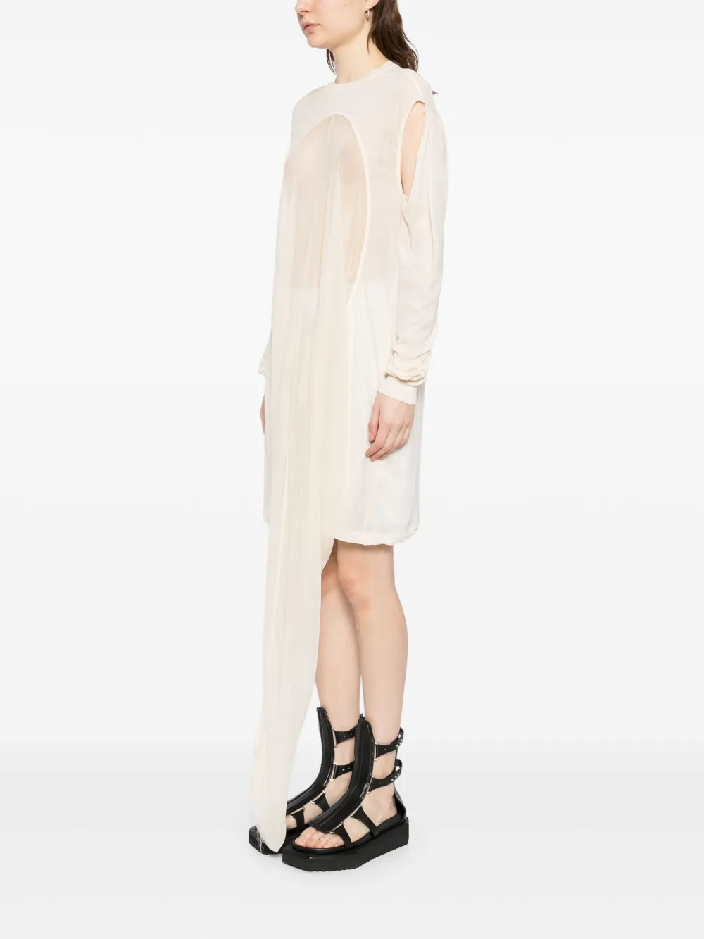 Rick Owens Drain Tee In Neutrals