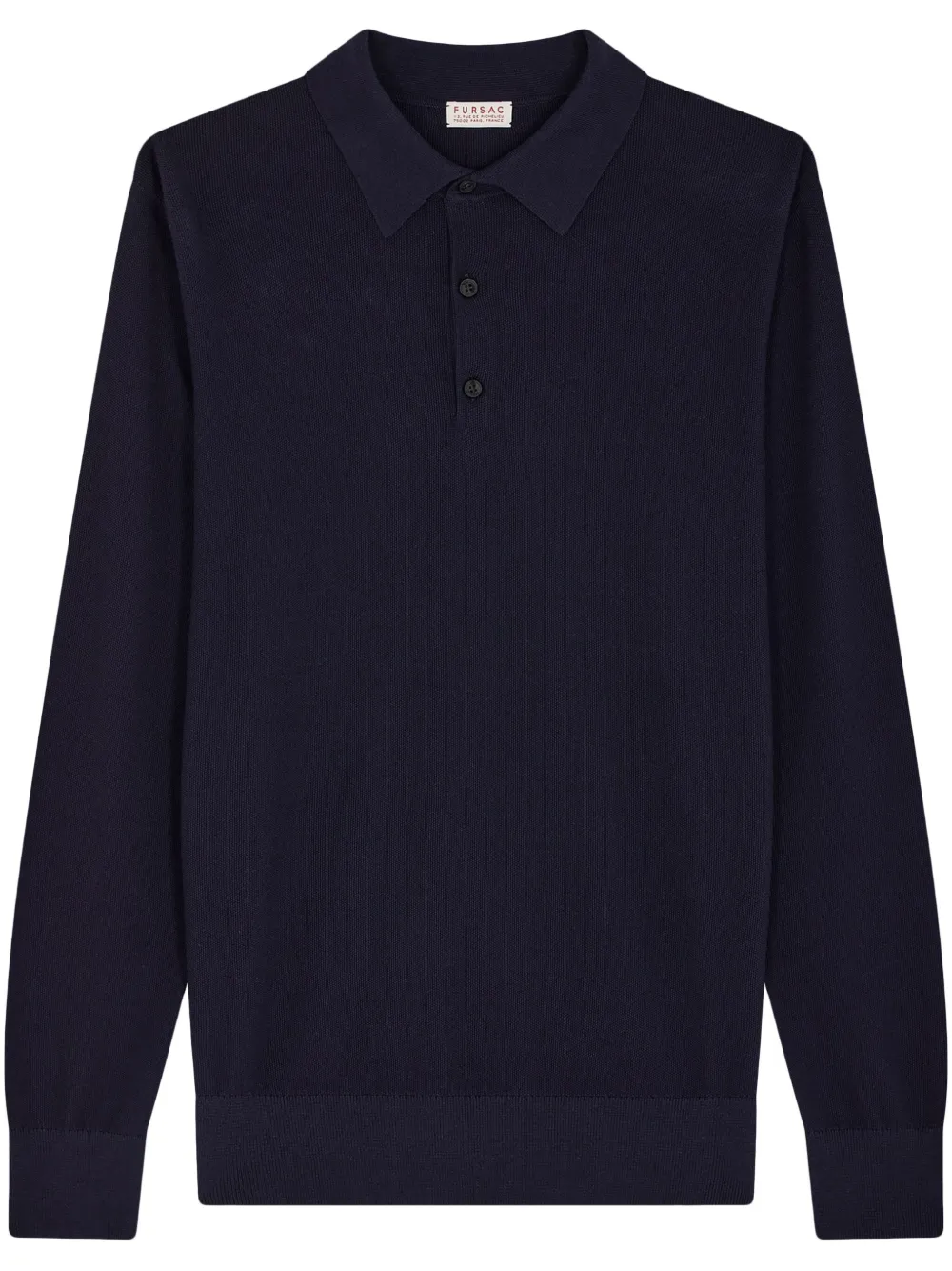 fine-knit polo shirt