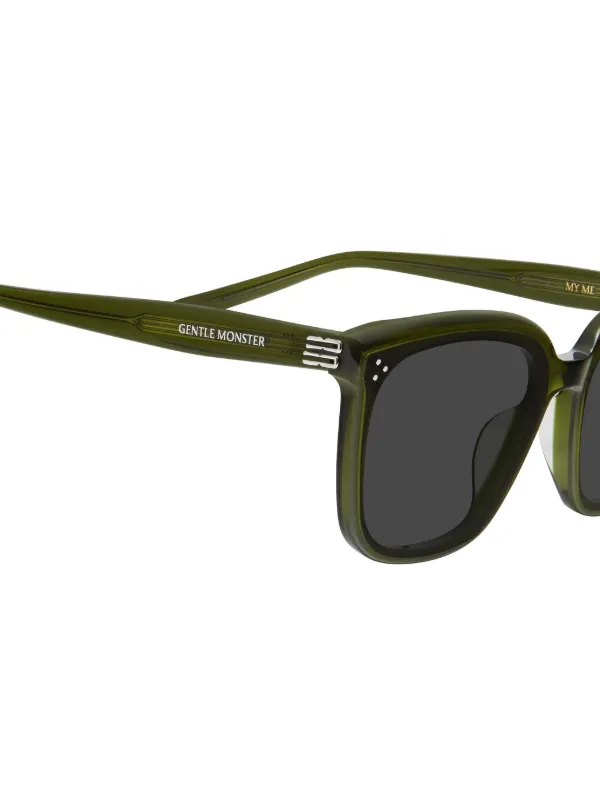 Gentle Monster square-frame Sunglasses | Green | FARFETCH JO