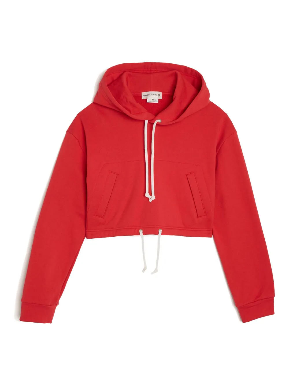 Comme Des Garçons Girl cotton cropped hoodie - Rosso