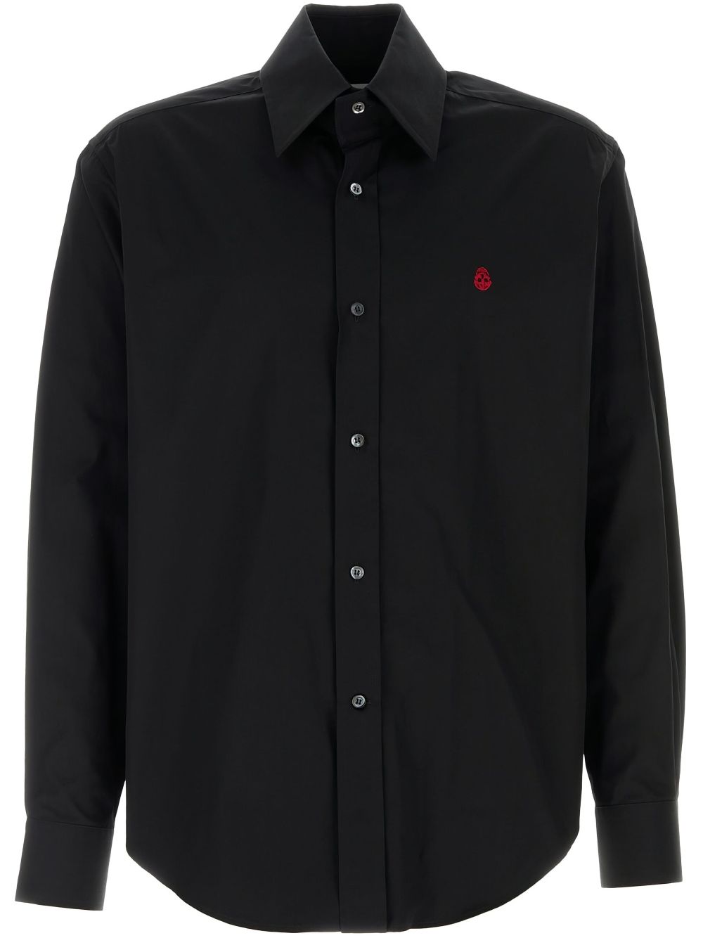 Alexander McQueen embroidered logo shirt - Black