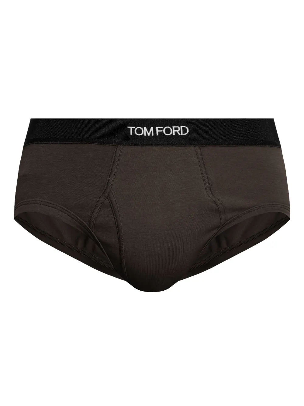 TOM FORD Slip met logoprint Bruin