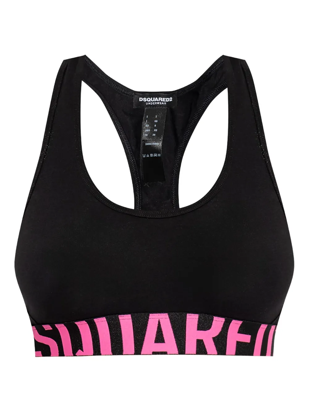 Dsquared2 Logo-detailed Sports Bra In Black