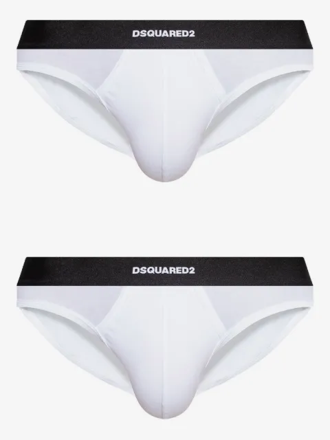 DSQUARED2 طقم لباس داخلي بخصر بشعار الماركة (قطعتان)